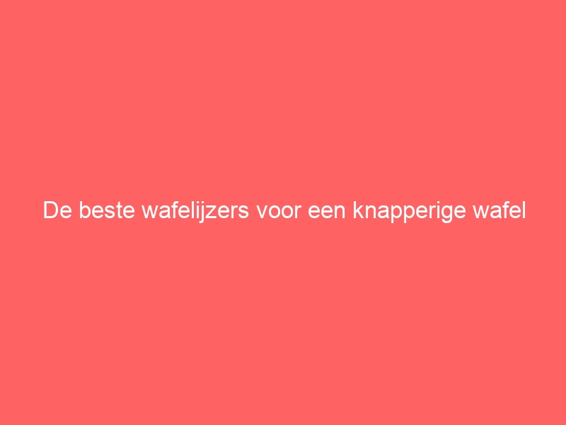 De beste wafelijzers voor een knapperige wafel 1